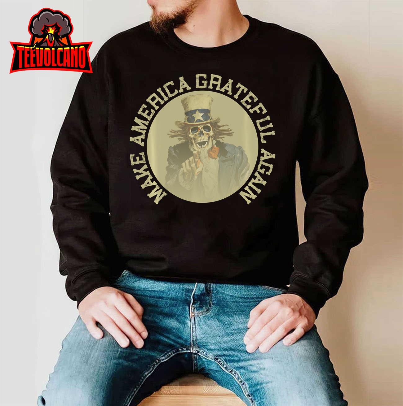 Retro Make America Grateful Again Vintage shirt Uncle Sam Long Sleeve T-Shirt