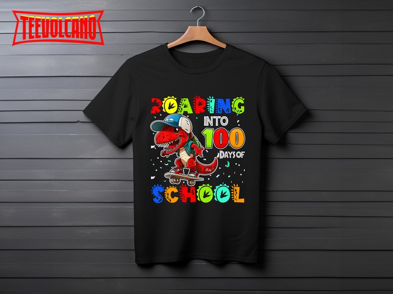 Roaring In to 100 Days Of School Shirt 00th Day Of School Shirt