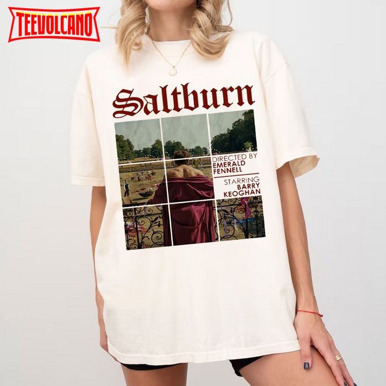 Saltburn Movie Poster Unisex Tshirt Jacob Elordi Shirt Valentine Day Shirt