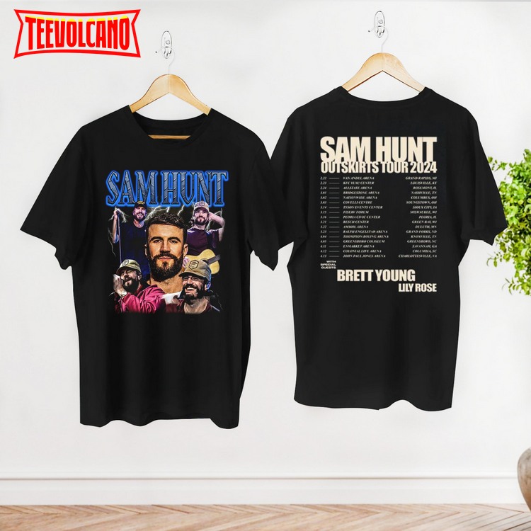 Sam Hunt 2024 Concert Shirt, 2024 Outskirts Tour Sam Hunt T-Shirt