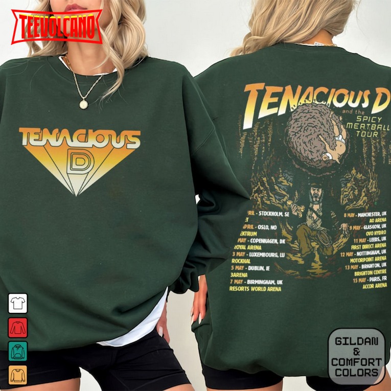 Tenacious D Spicy Meatball Tour 2024 Shirt, Tenacious D UK Concerts Fan Unisex Sweatshirt