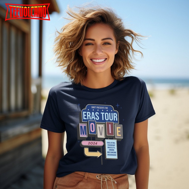 The Eras Movie T-shirt, Swifts Presents for Eras Tour 2024 Unisex Sweatshirt