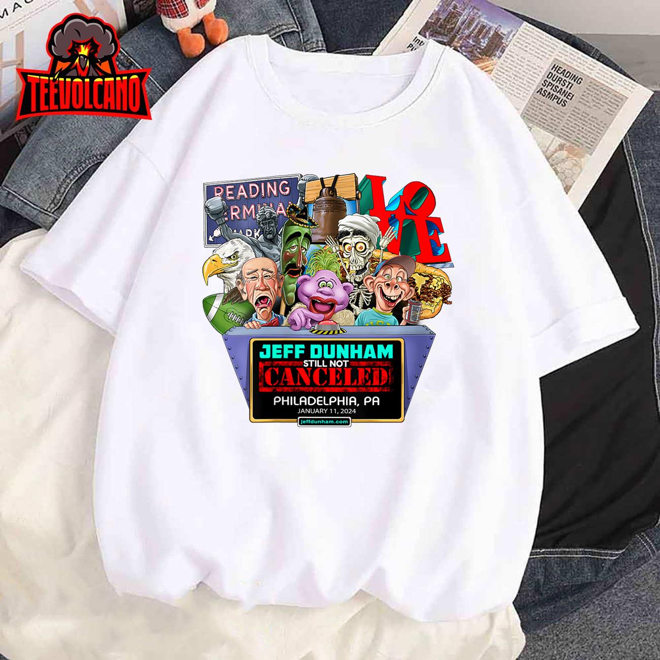 Womens Jeff Dunham Philadelphia, PA (2024) V-Neck T-Shirt