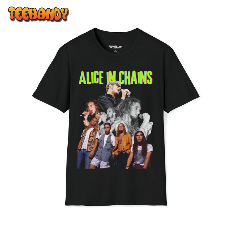 Alice In Chains Band Softstyle Vintage Concert T-Shirt