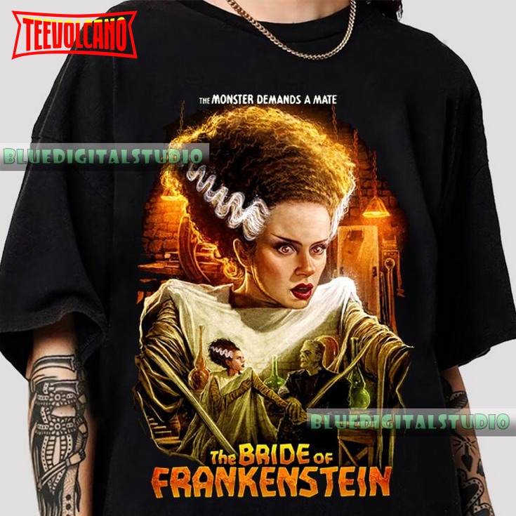 Bride Of Frankenstein T-Shirt, Horror Movie Poster T Shirt