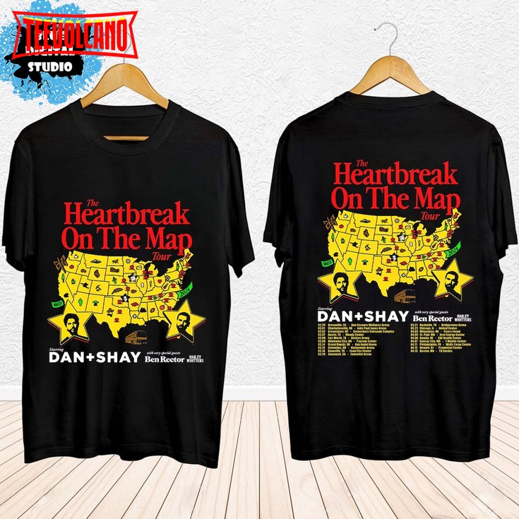 Dan + Shay 2024 Heartbreak on the Map Tour Shirt