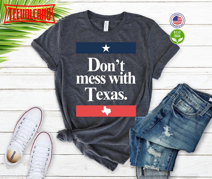Don’t Mess With Texas Shirt Texas Graphic Funny Letters Print Kids Shirt