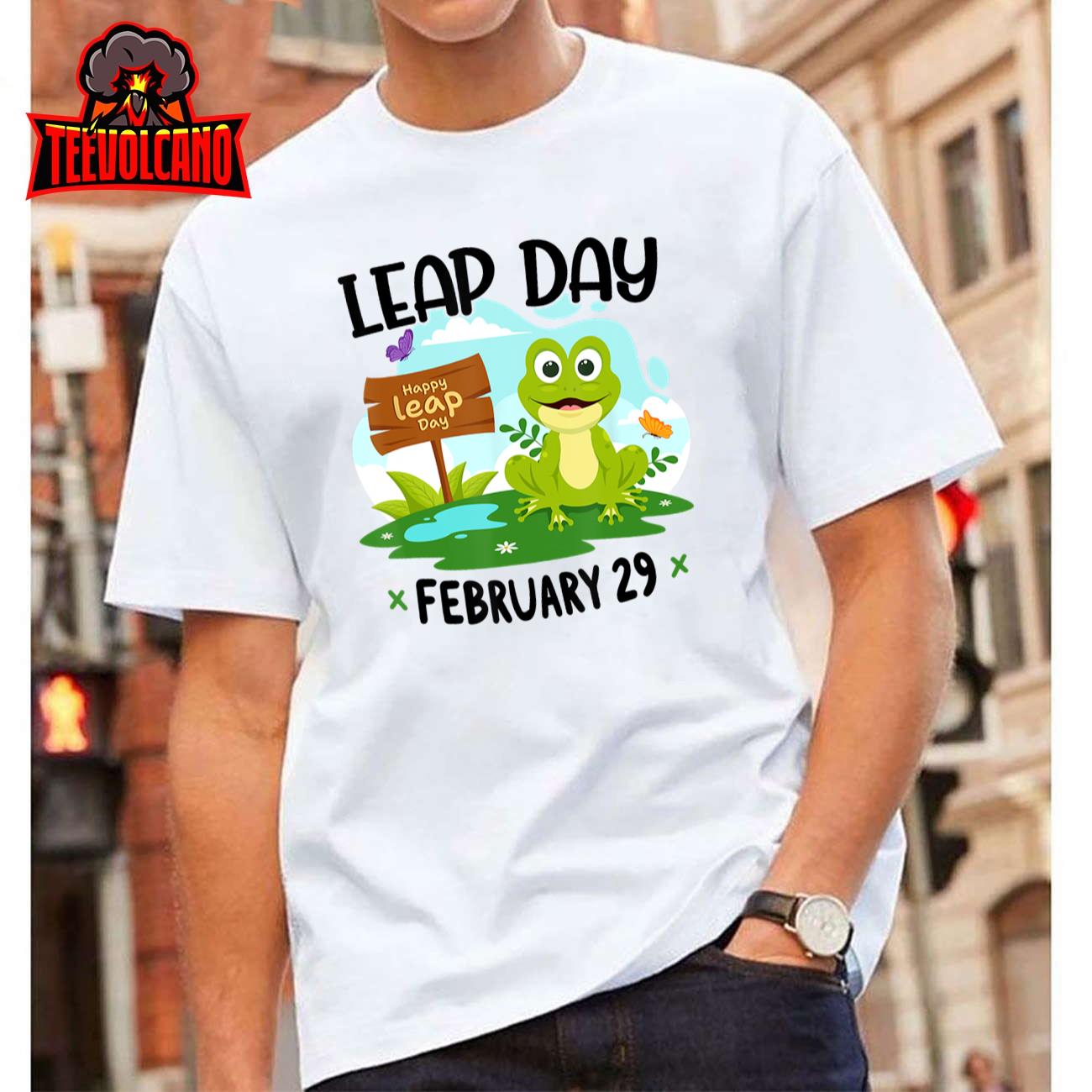 February 29th Leap Day Frog Cute Matching Leap Year 2024 T-Shirt