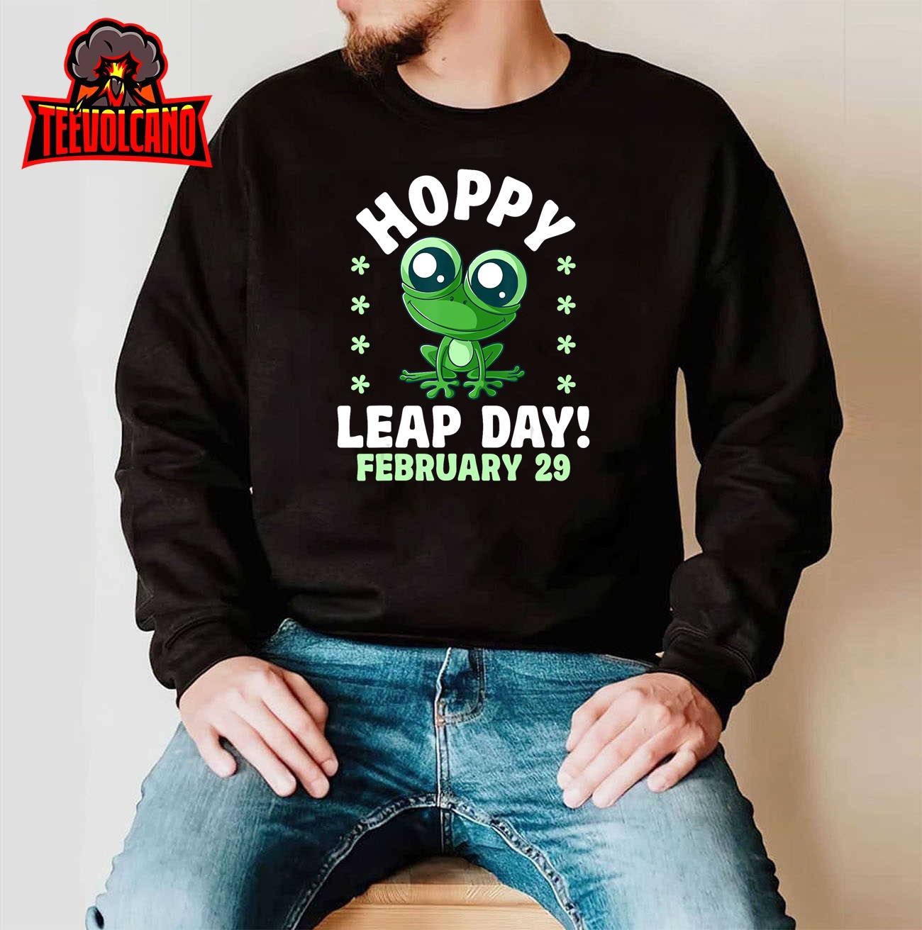 Funny Frog Hoppy Leap Day February 29 Birthday Leap Year T-Shirt