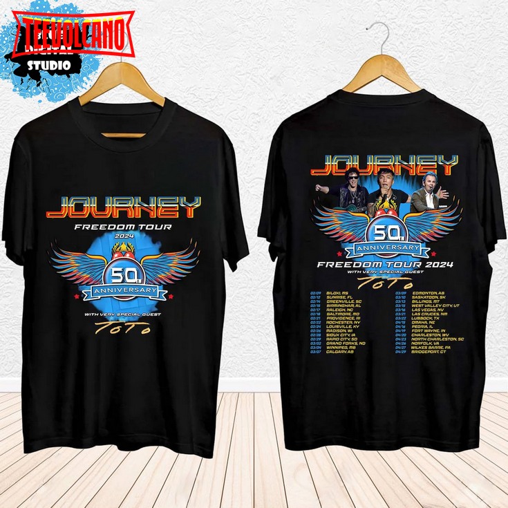 Journey Freedom Tour 2024 Shirt, Journey With Toto 2024 Concert Sweatshirt