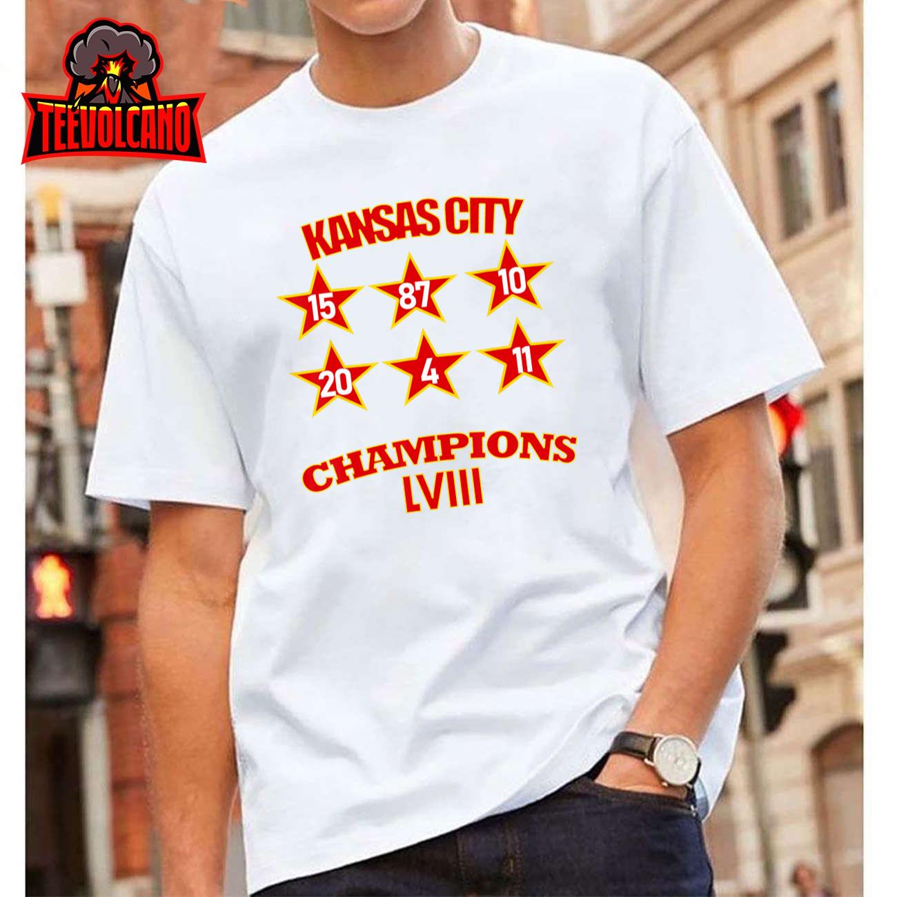 Kansas City Football Champions LVIII T-Shirt