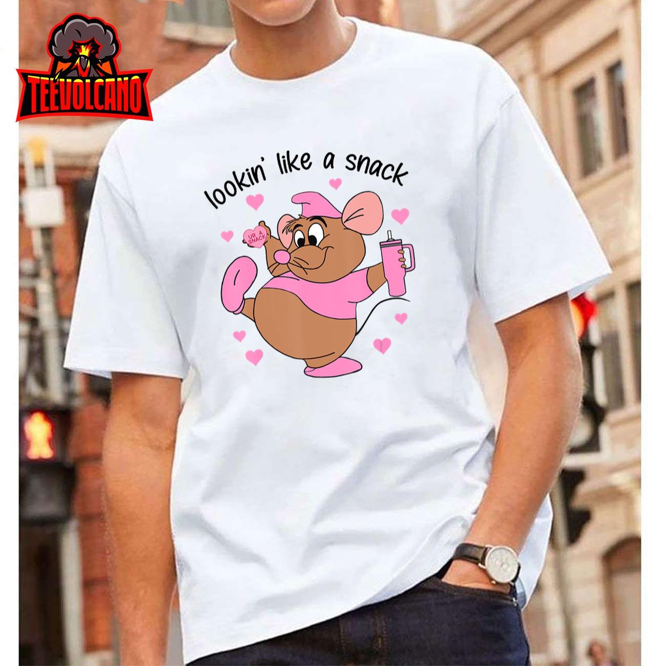 Lookin Like A Snack Mouse Pink Heart Tumbler Valentine’s Day T-Shirt