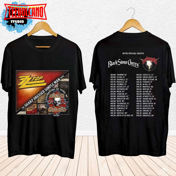 Lynyrd Skynyrd ZZ Top Tour 2024 Shirt, ZZ Top World Tour 2024 Shirt