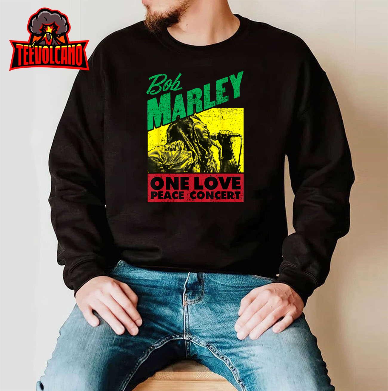 Official Bob Marley One Love Peace Concert T-Shirt