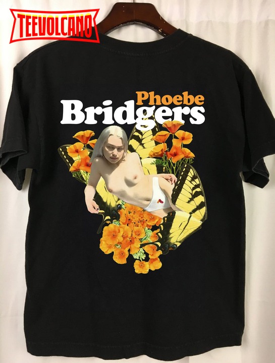 Phoebe Bridgers Yellow Concert Butterfly Vintage T shirt