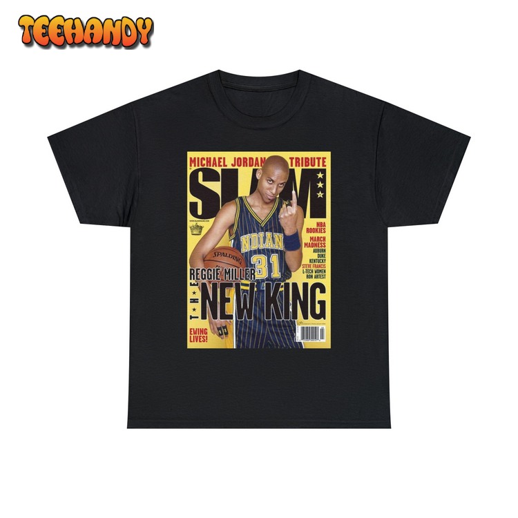 Reggie Miller Indiana Pacers NBA Slam Cover Tee Shirt