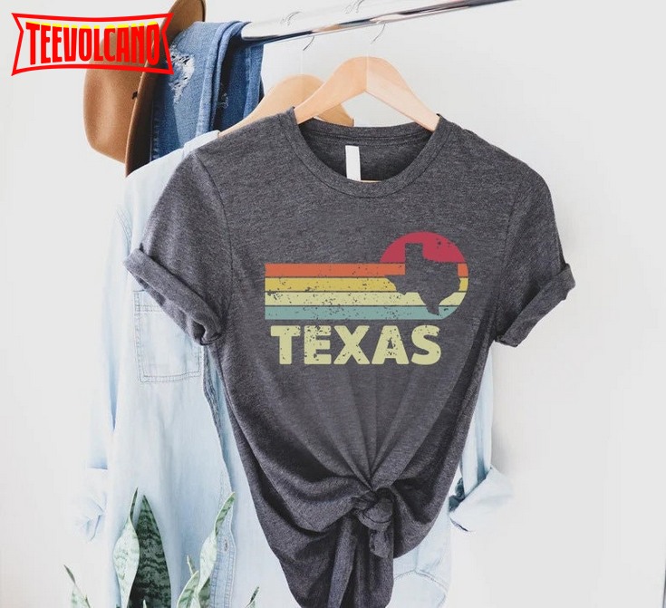 Retro Vintage Texas Shirt,Texas Map Shirt