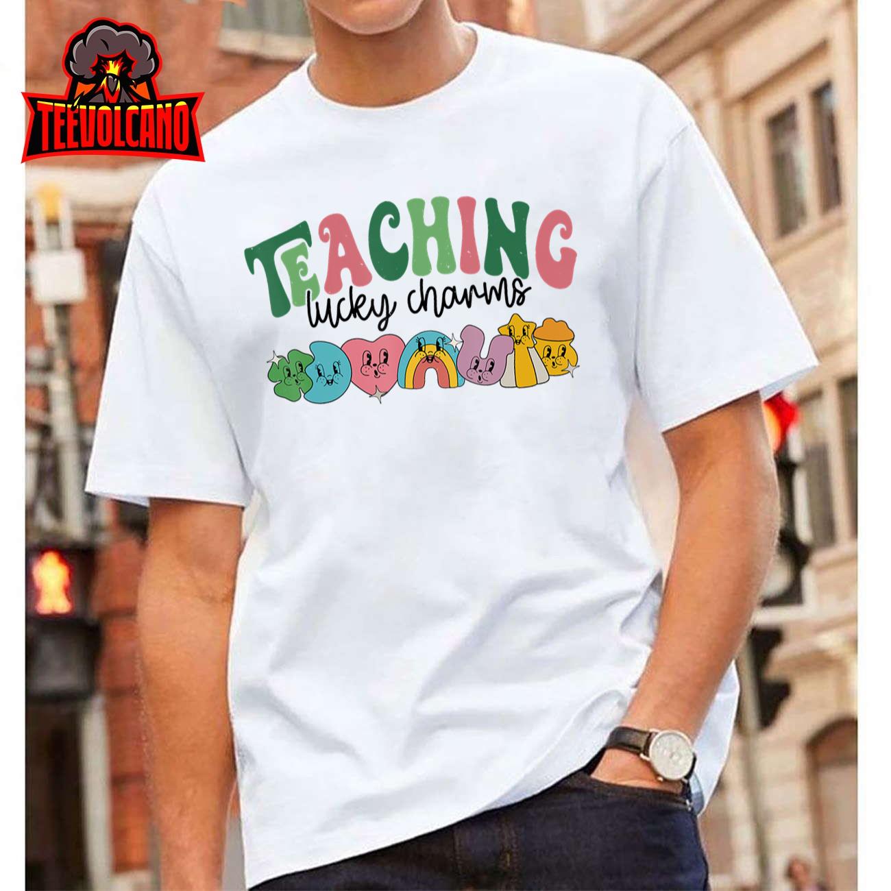 Teaching Lucky Charms Funny Teacher St.Patrick’s Day T-Shirt