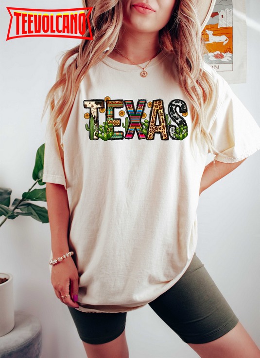 Texas cactus sunflower T-shir