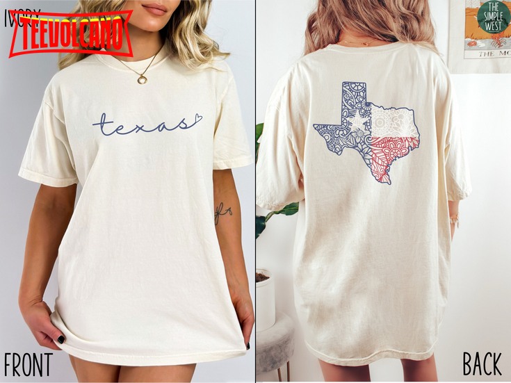 Texas Comfort Colors Women’s Texas Flag Crewneck T Shirt