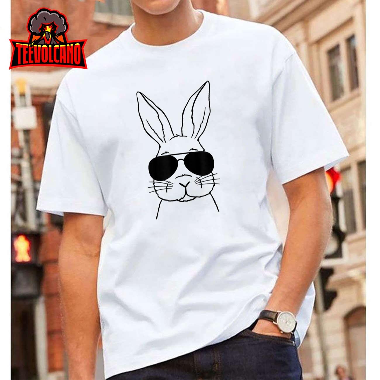 Easter Day Bunny Face Sunglasses Men Boys Kids Easter T-Shirt