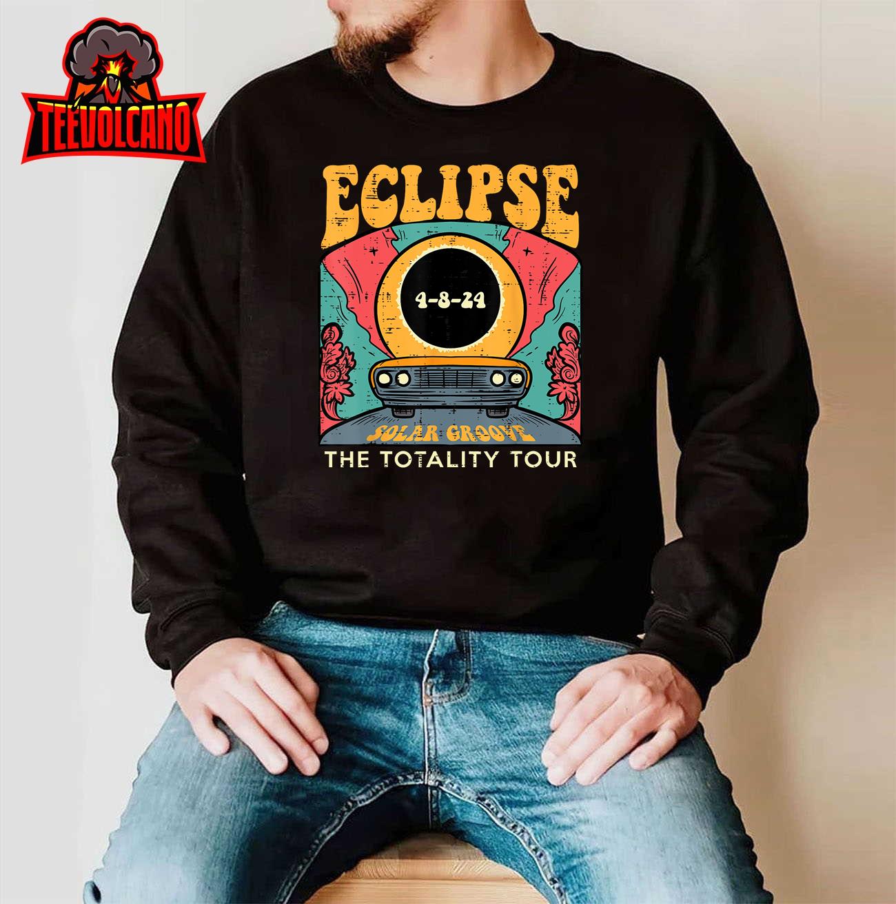 Eclipse Solar Groove Totality Tour Retro 4.8.24 Men Women T-Shirt