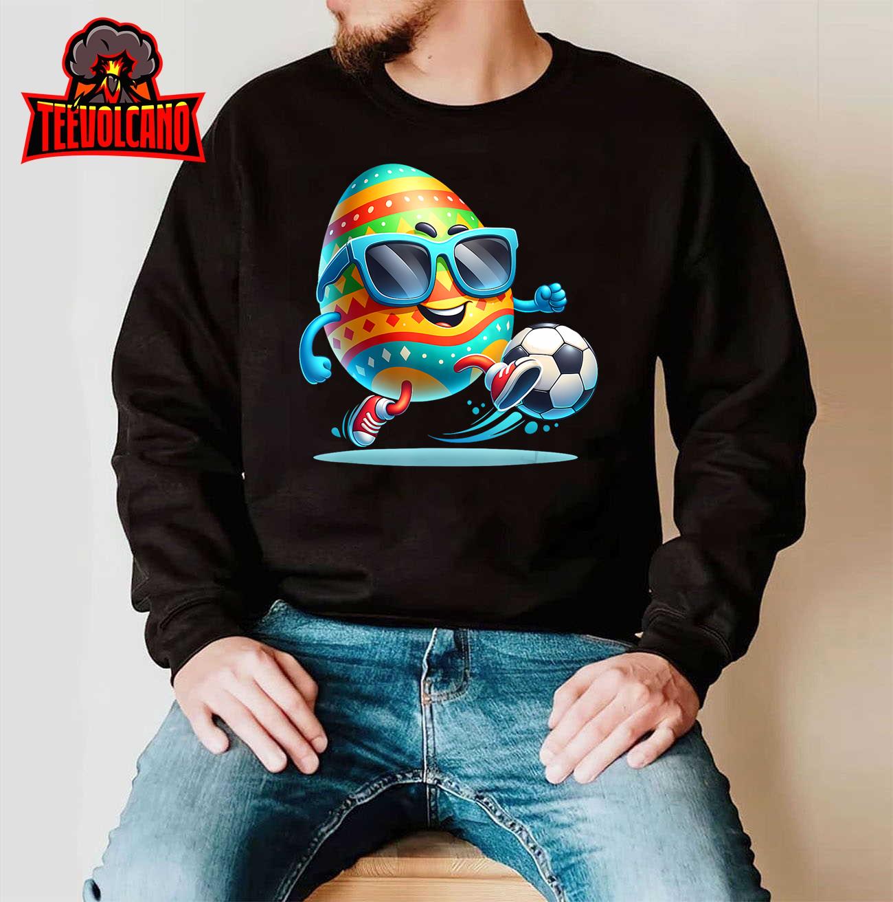 Funny Easter Egg Eggs Soccer Lovers Players Men Women Boys T-Shirt