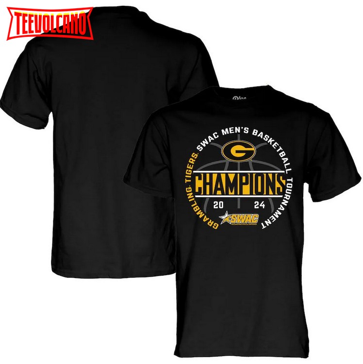 Grambling Tigers 2024 SWAC Men’s Basketball Conference Tournament Champions T-Shirt