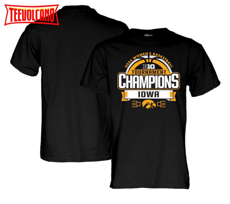 Iowa Hawkeyes 2024 Big Ten Women’s Basketball Conference Tournament Champions Locker Room T-Shirt