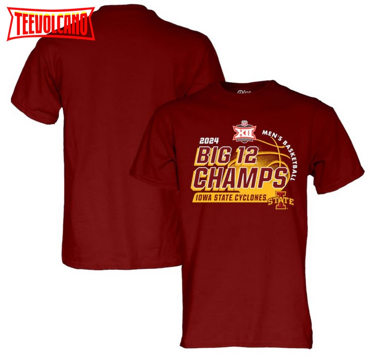 Iowa State Cyclones 2024 Big 12 Men’s Basketball Conference Tournament Champions Locker Room T-Shirt