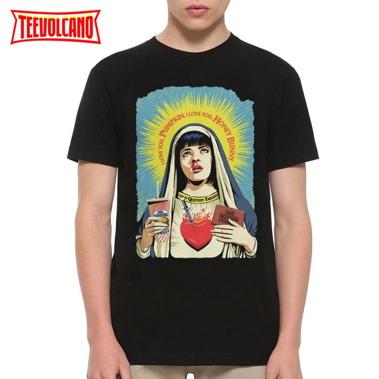 Mia Wallace Pulp Fiction Art T-Shirt  Quentin Tarantino Shirt