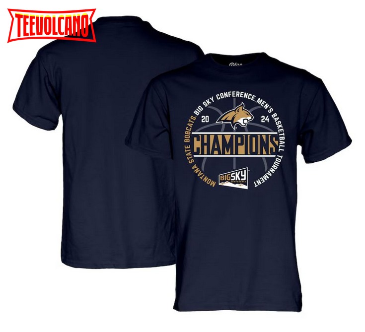 Montana State Bobcats 2024 Big Sky Men’s Basketball Champions T-Shirt