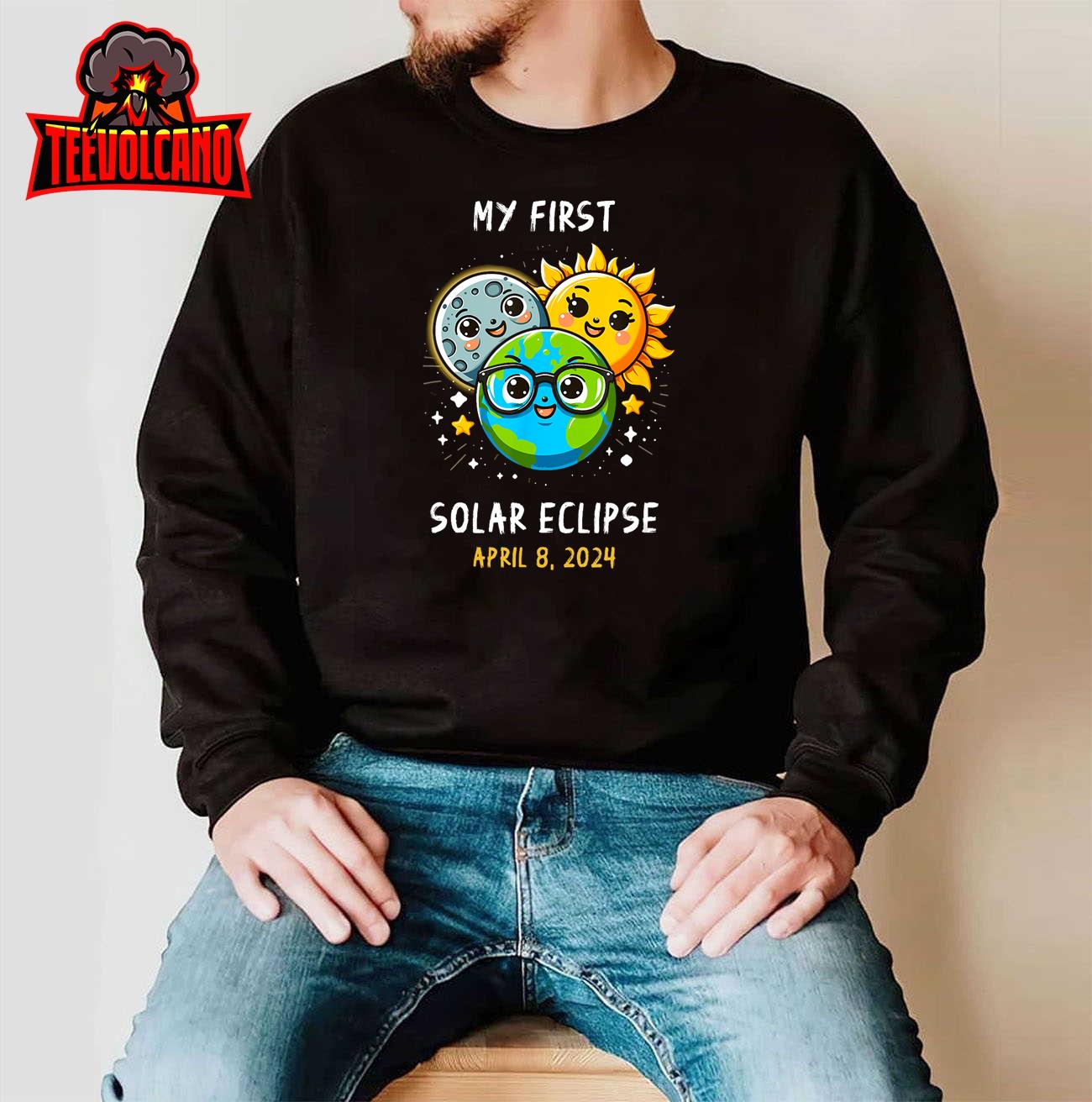 My First Total Solar Eclipse April 8 2024 Toddler Kids T-Shirt