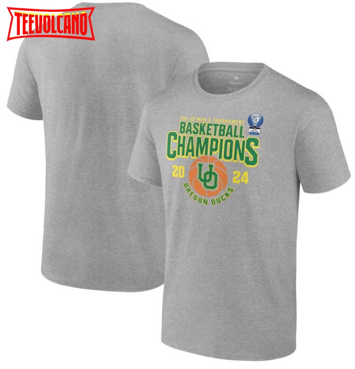 Oregon Ducks 2024 Pac-12 Men’s Basketball Conference Tournament Champions T-Shirt