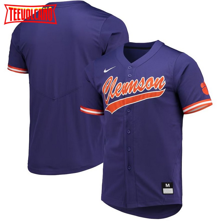 Purple Clemson Tigers Replica Baseball Jersey