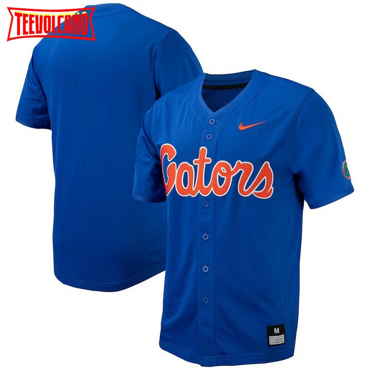 Royal Florida Gators Replica Full-Button Baseball Jersey