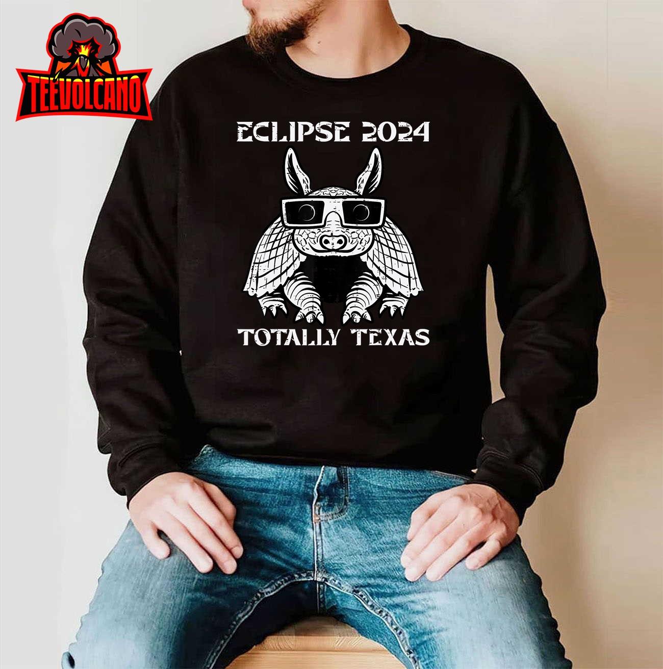 Solar Eclipse 2024 Totality Texas Armadillo Men Women Kids T-Shirt