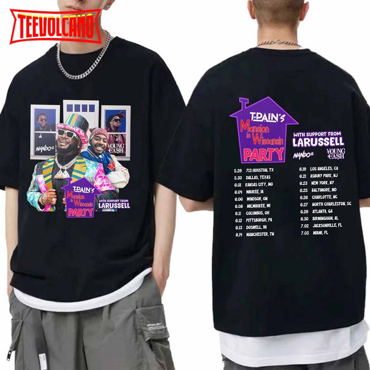 T-Pain 2024 Tour Shirt, Mansion In Wiscansin Party Tour 2024 Shirt