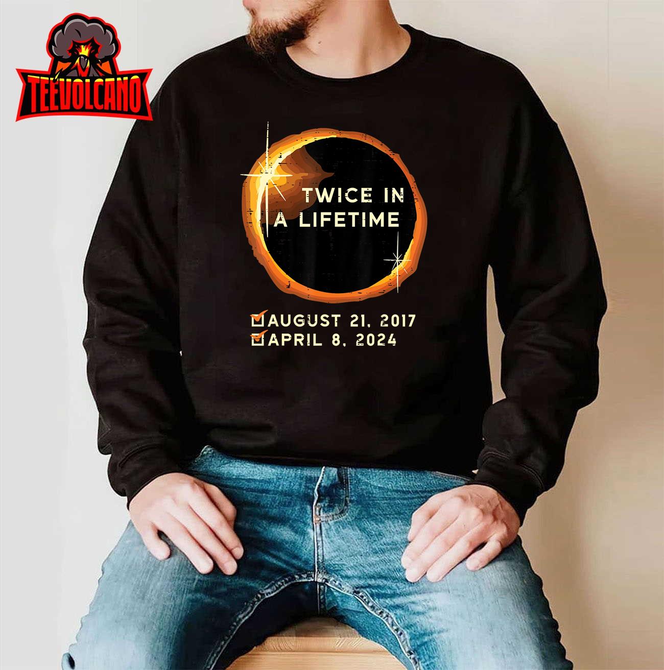 Twice In A Lifetime Total Solar Eclipse 2024 Men Women Kids T-Shirt