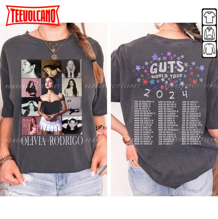 Vintage OliviaRodrigo Album 2024 Merch, Olivia Guts Tour 2024 Sweatshirt