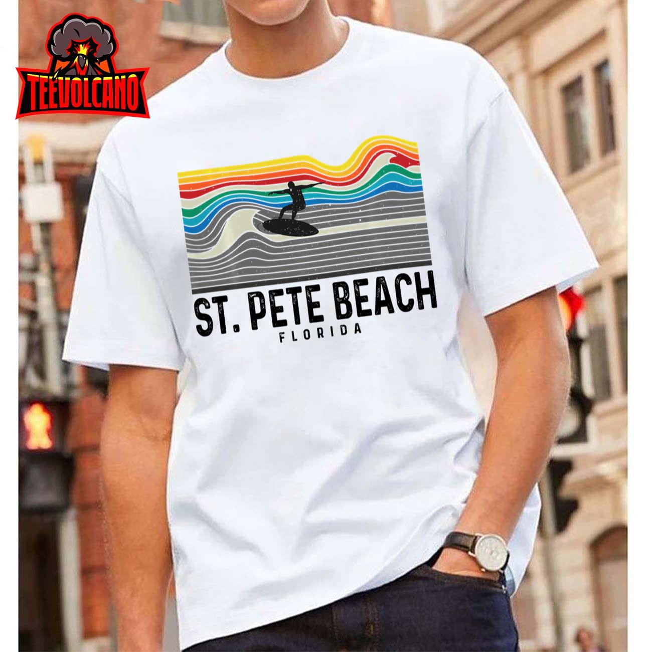 St Pete Beach Florida Surfboarder Men Women Long Sleeve T-Shirt